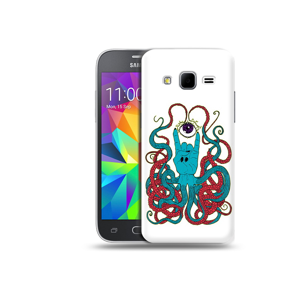 

Чехол MyPads Tocco для Samsung Galaxy Core Prime осьминог-рука абстракция, Прозрачный, Tocco