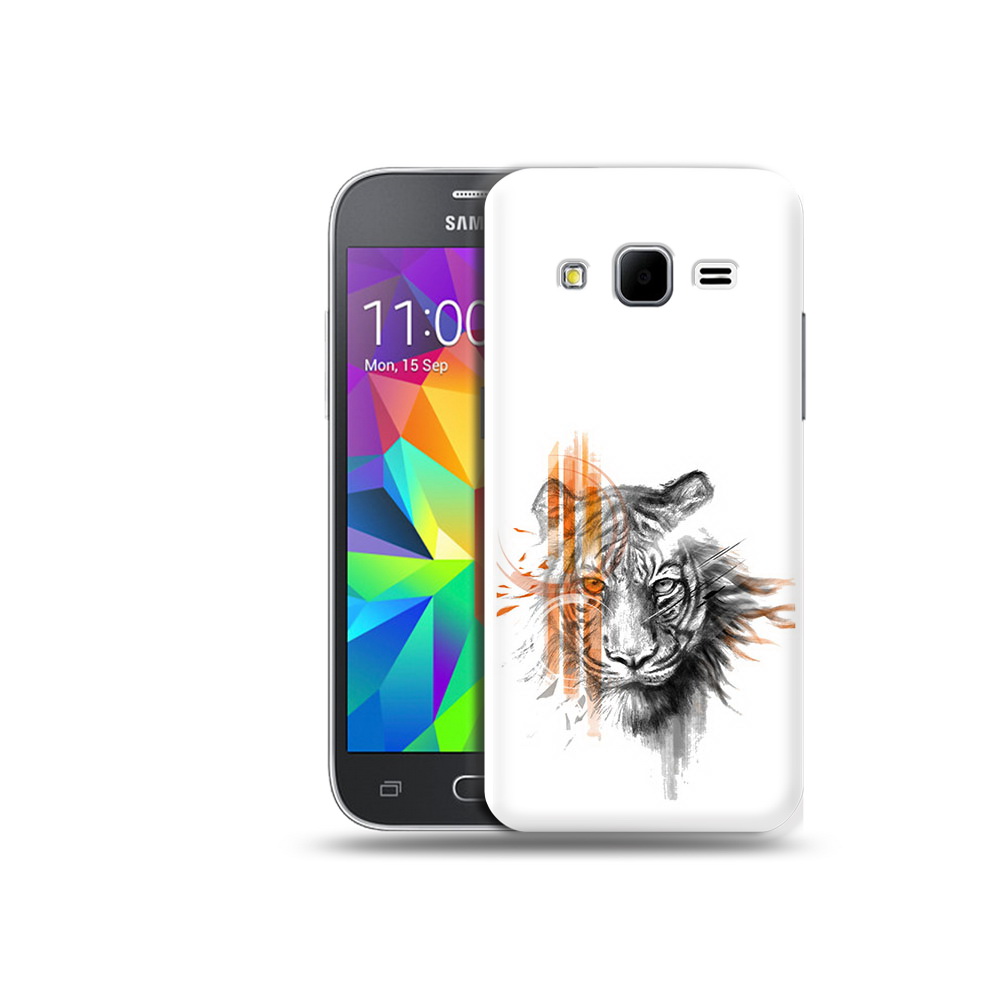 

Чехол MyPads Tocco для Samsung Galaxy Core Prime огненный тигр (PT11933.566.526), Прозрачный, Tocco