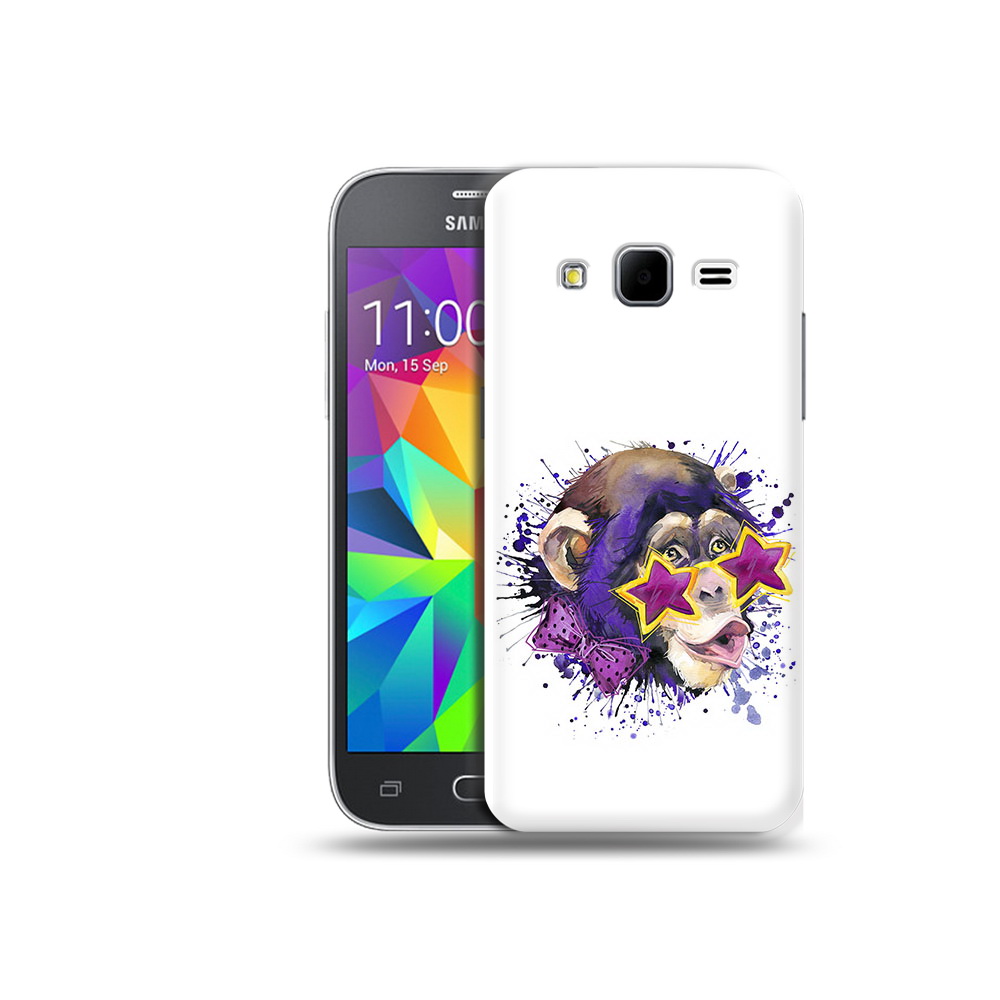 

Чехол MyPads Tocco для Samsung Galaxy Core Prime обезьяна в очках (PT11933.566.524), Прозрачный, Tocco