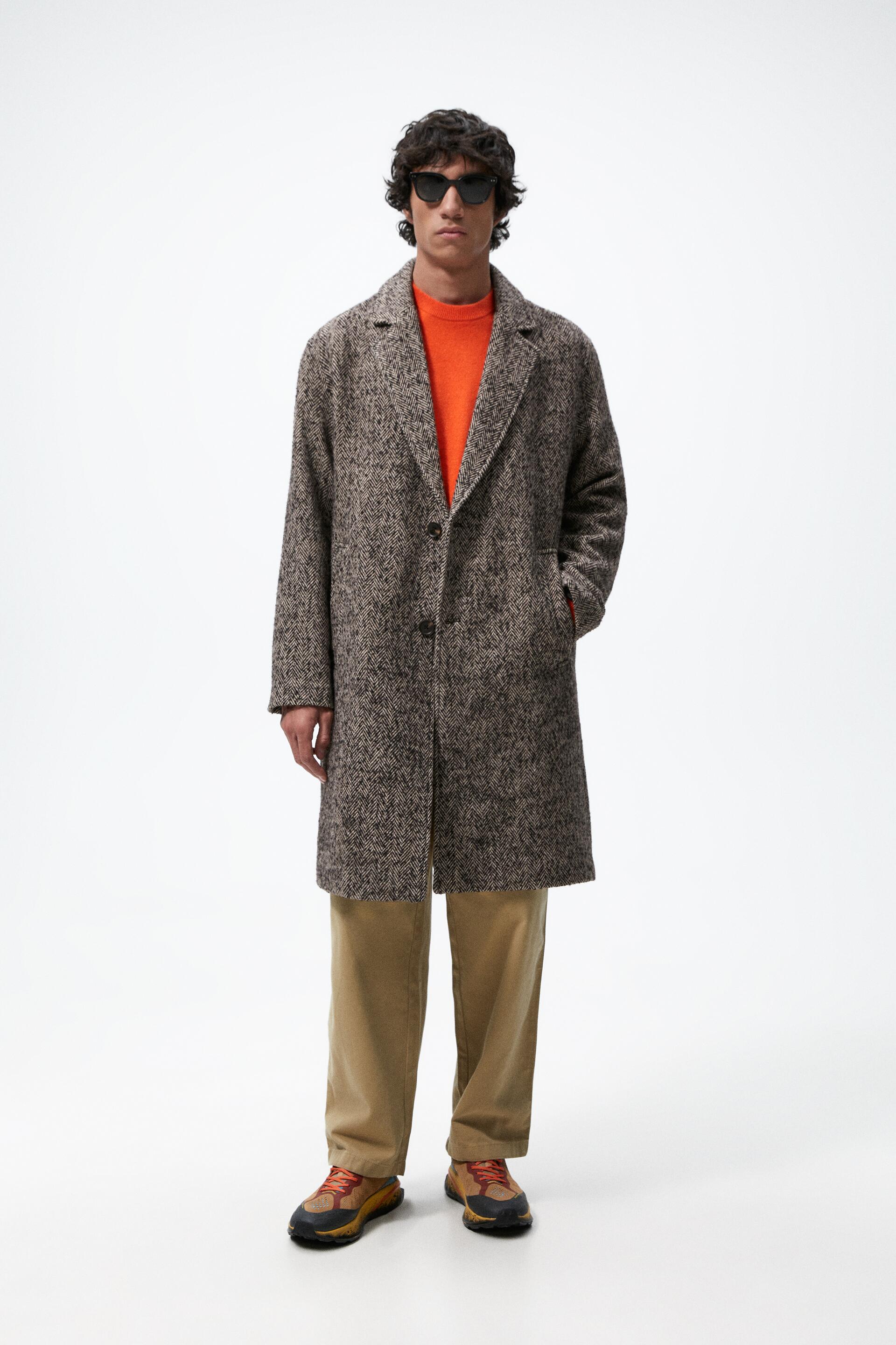 

Пальто мужское ZARA 03046471 серое M (доставка из-за рубежа), 03046471