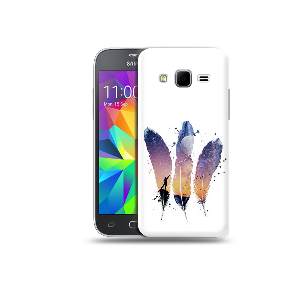 

Чехол MyPads Tocco для Samsung Galaxy Core Prime небесные перья (PT11933.566.519), Прозрачный, Tocco