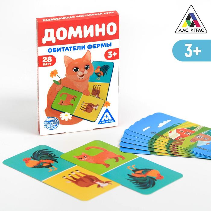 

Развивающая игра «Домино. Обитатели фермы», 3+, Лас Играс Домино