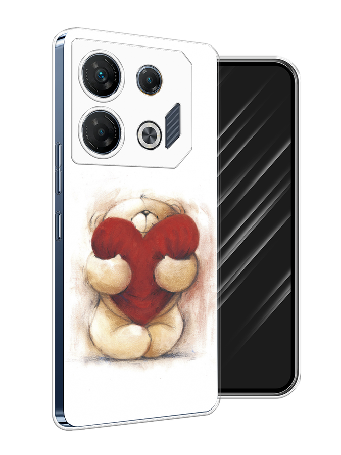 

Чехол Awog на Infinix GT 10 Pro "Мишка с сердцем 1", Белый;бордовый;бежевый, 3104850-1
