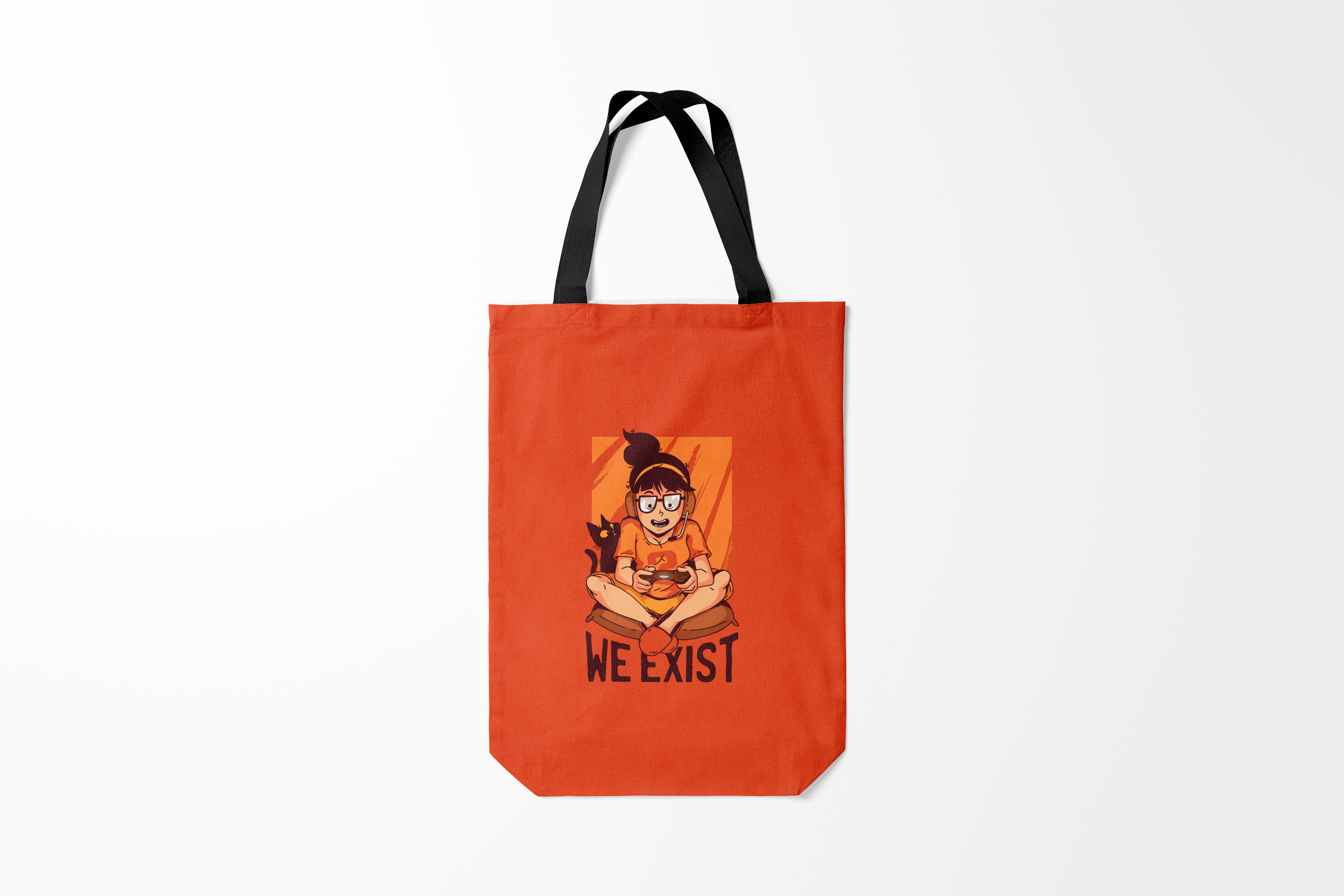 

Сумка шoппер унисекс Burnettie Игры Gamer Girl, оранжевый, Игры Gamer Girl