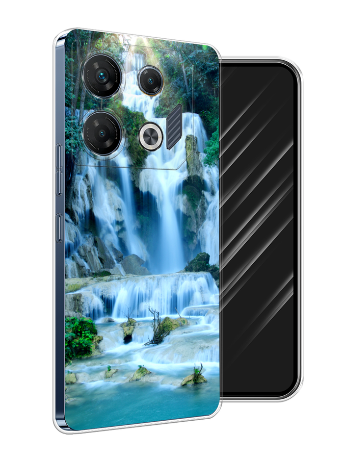 

Чехол Awog на Infinix GT 10 Pro "Водопад 8", Голубой;зеленый, 3104850-1