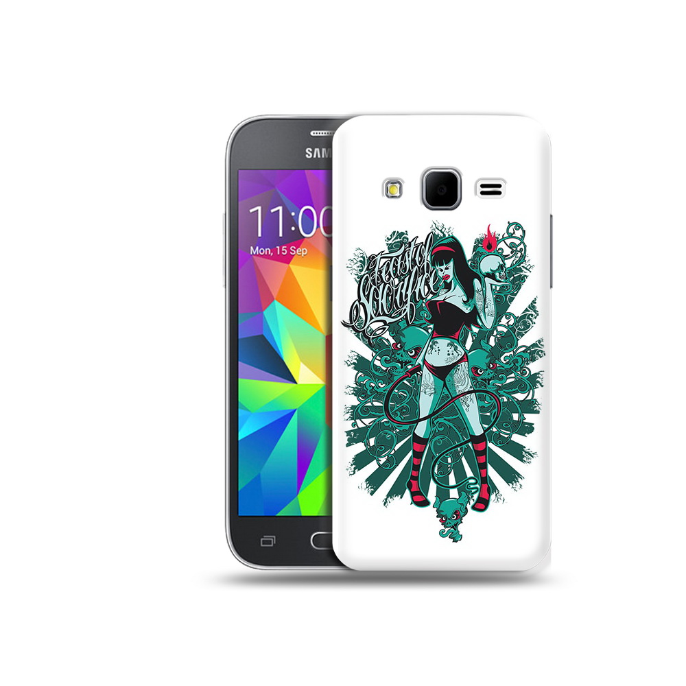 

Чехол MyPads Tocco для Samsung Galaxy Core Prime нарисованная девушка в татуировках, Прозрачный, Tocco