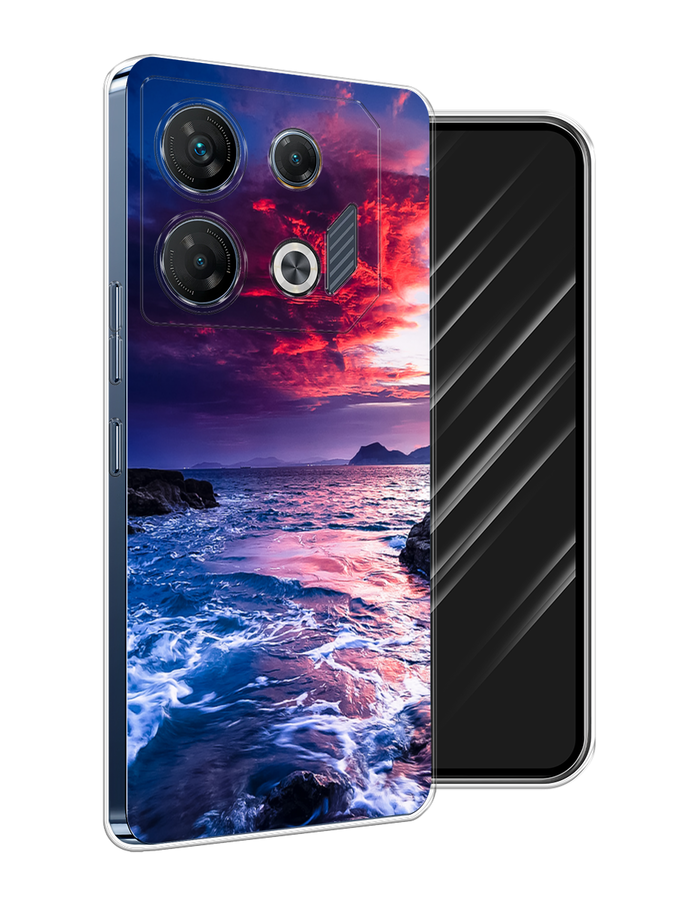 

Чехол Awog на Infinix GT 10 Pro "Волны 1", Розовый;синий, 3104850-1