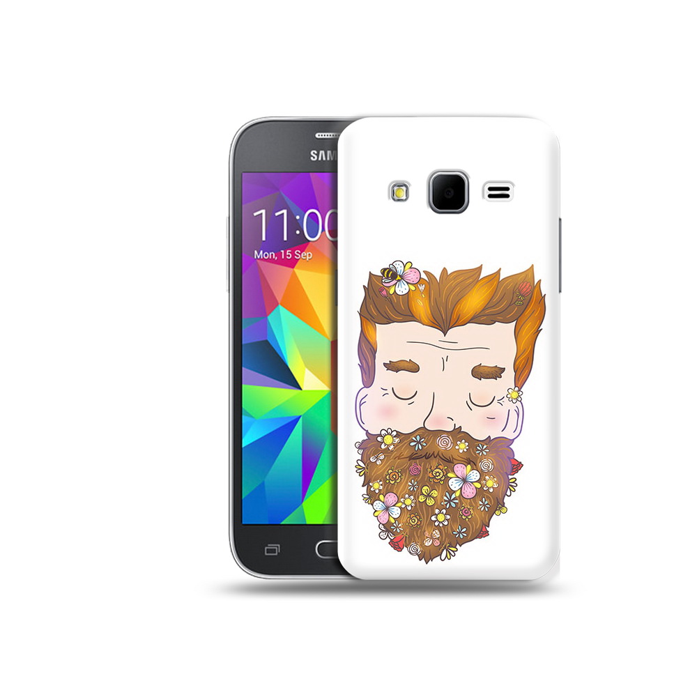 

Чехол MyPads Tocco для Samsung Galaxy Core Prime мужчина с цветами в бороде, Прозрачный, Tocco