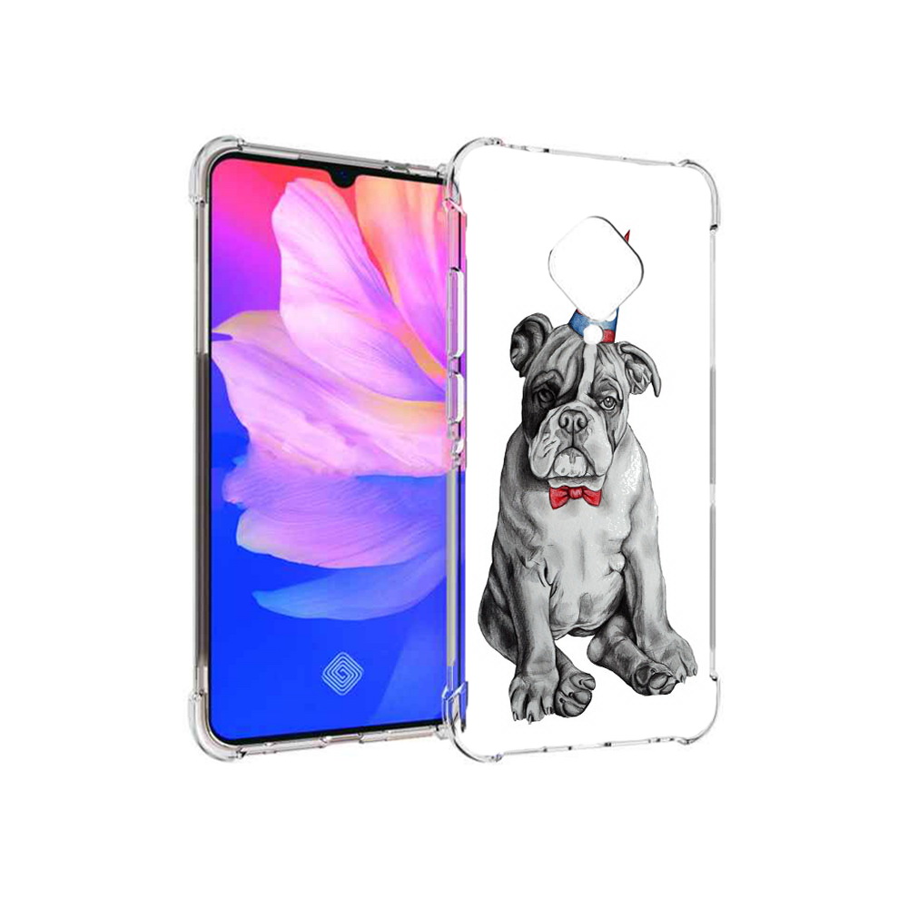 

Чехол MyPads Tocco для Vivo V17 праздничный щенок (PT147343.378.554), Прозрачный, Tocco