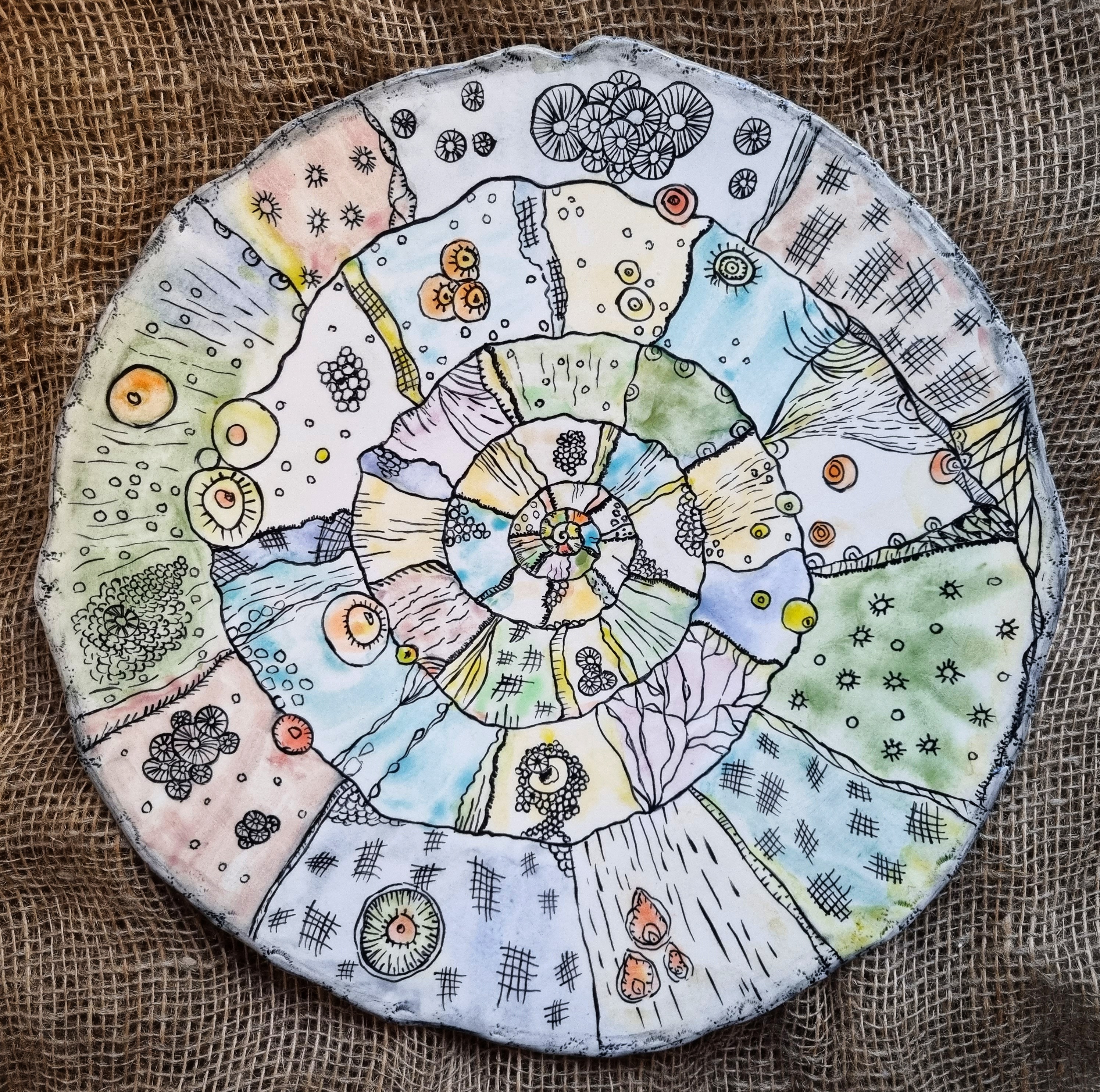 

Блюдо ручной работы Irina Volvach Art Ceramics "Аммонит", Аммонит