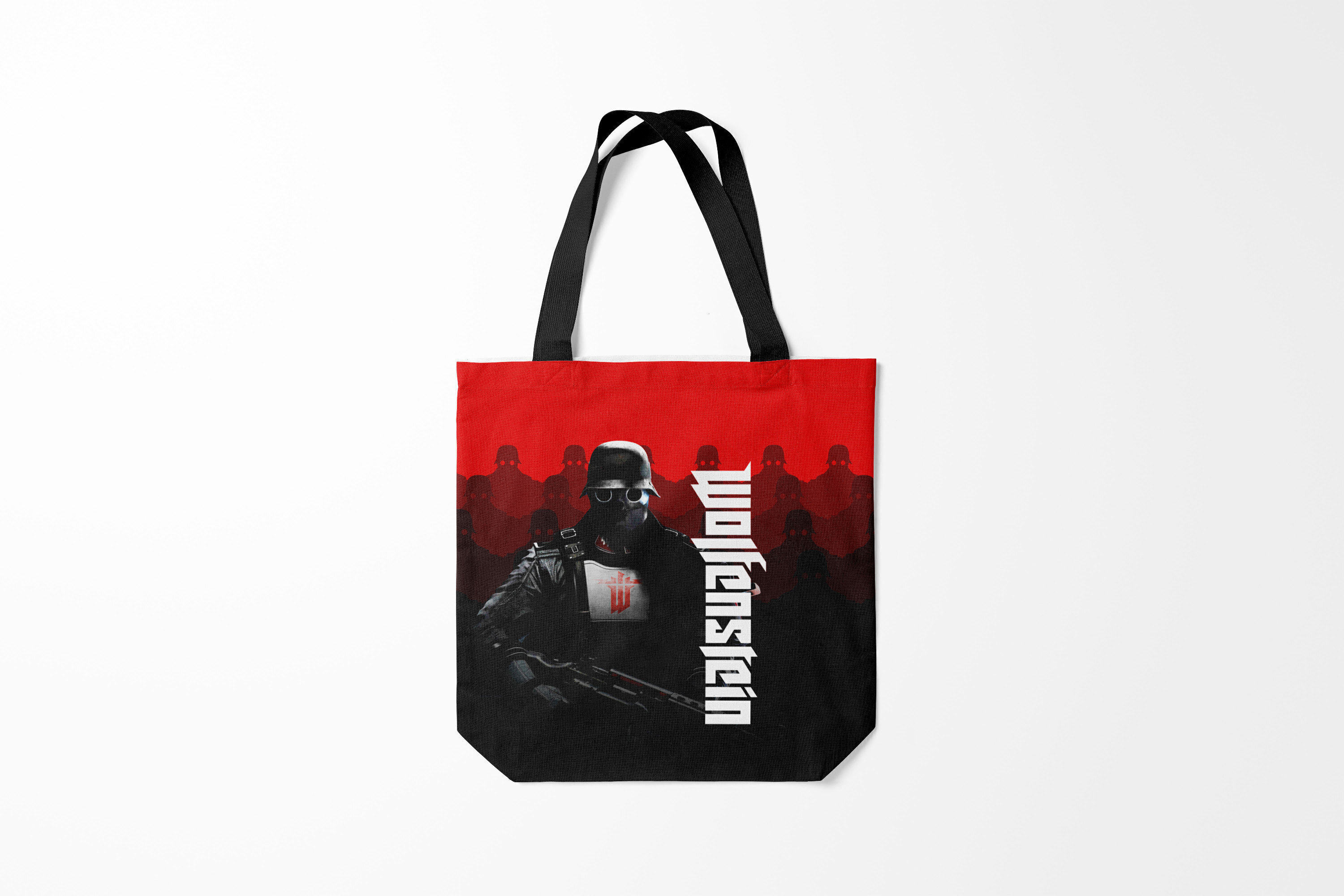 

Сумка шoппер унисекс Burnettie Wolfenstein, черный, Wolfenstein