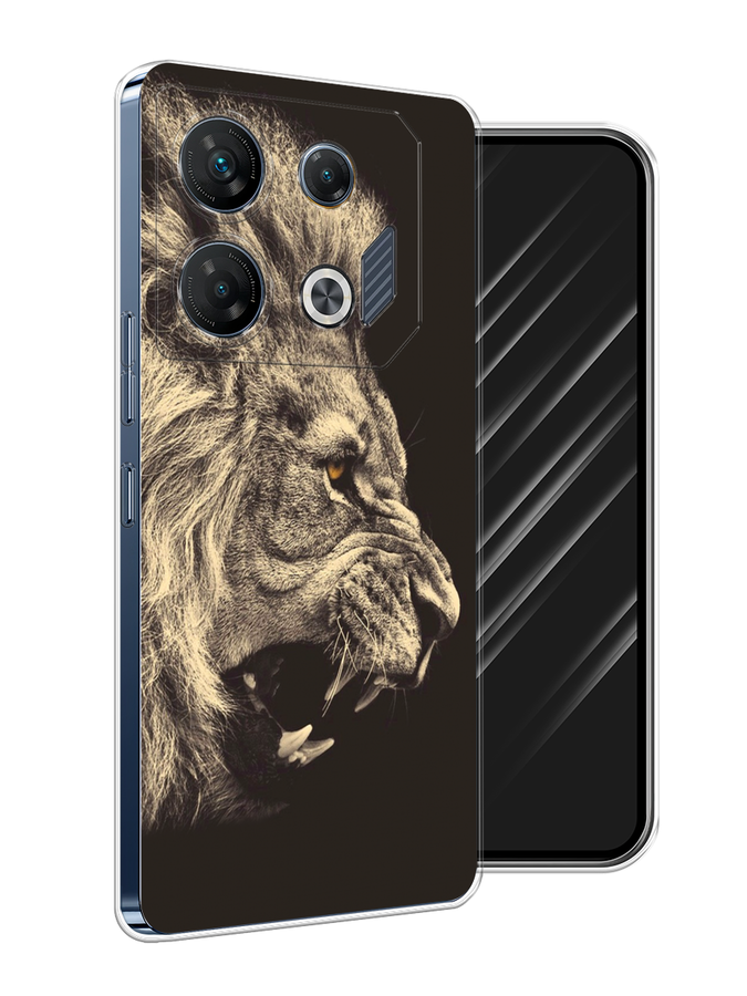

Чехол Awog на Infinix GT 10 Pro "Львиный рык 2", Бежевый;черный, 3104850-1