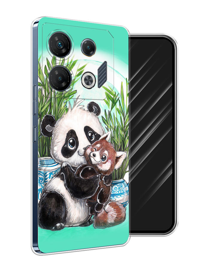 

Чехол Awog на Infinix GT 10 Pro "Друзья зверята", Бирюзовый;белый;черный, 3104850-1