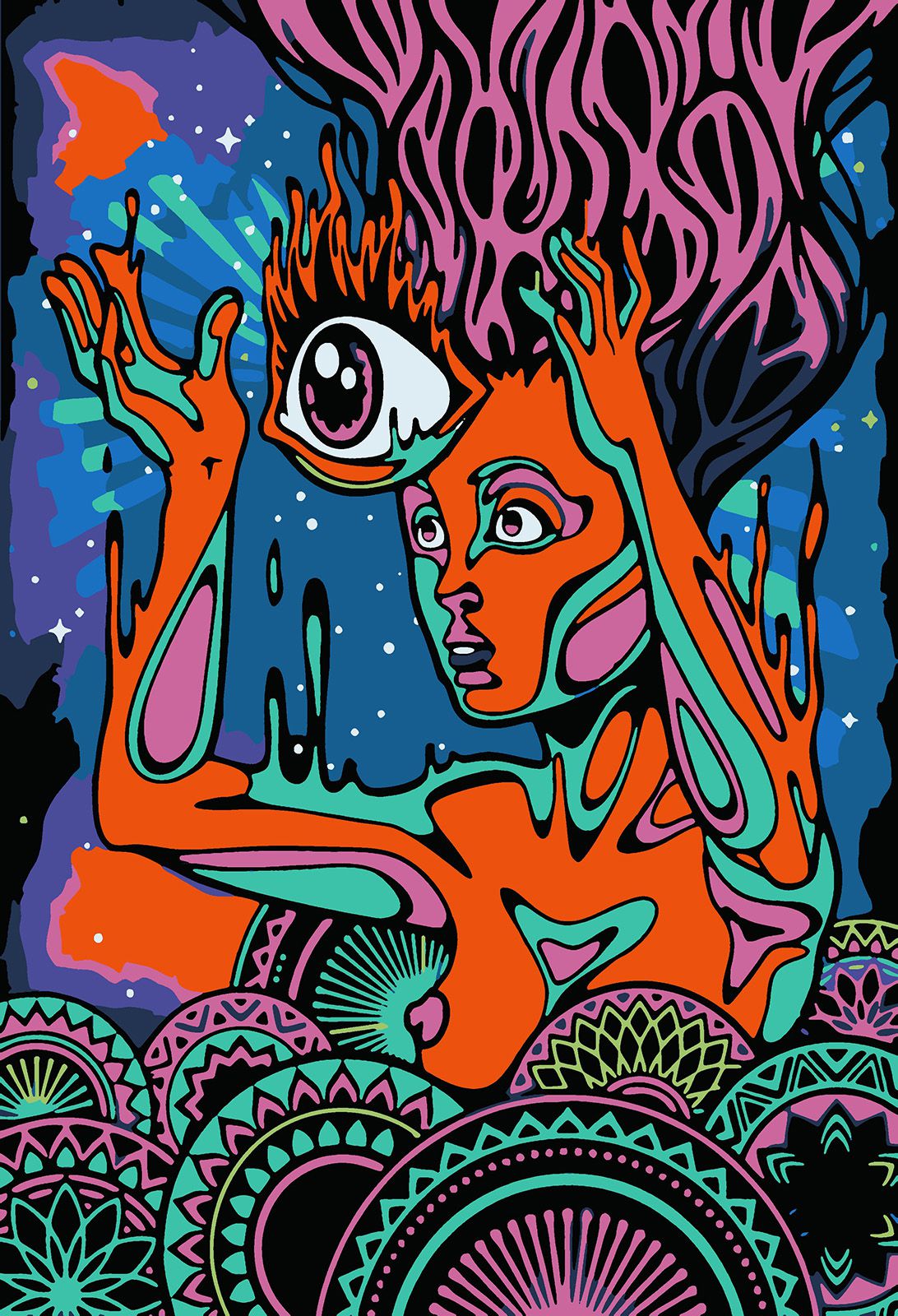 

Картина по номерам Красиво Красим Acid girl, 40 х 60 см, Acid girl