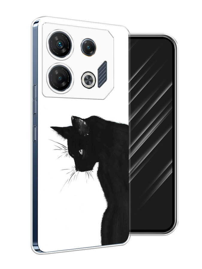 

Чехол Awog на Infinix GT 10 Pro "Black cat", Черный;белый, 3104850-1