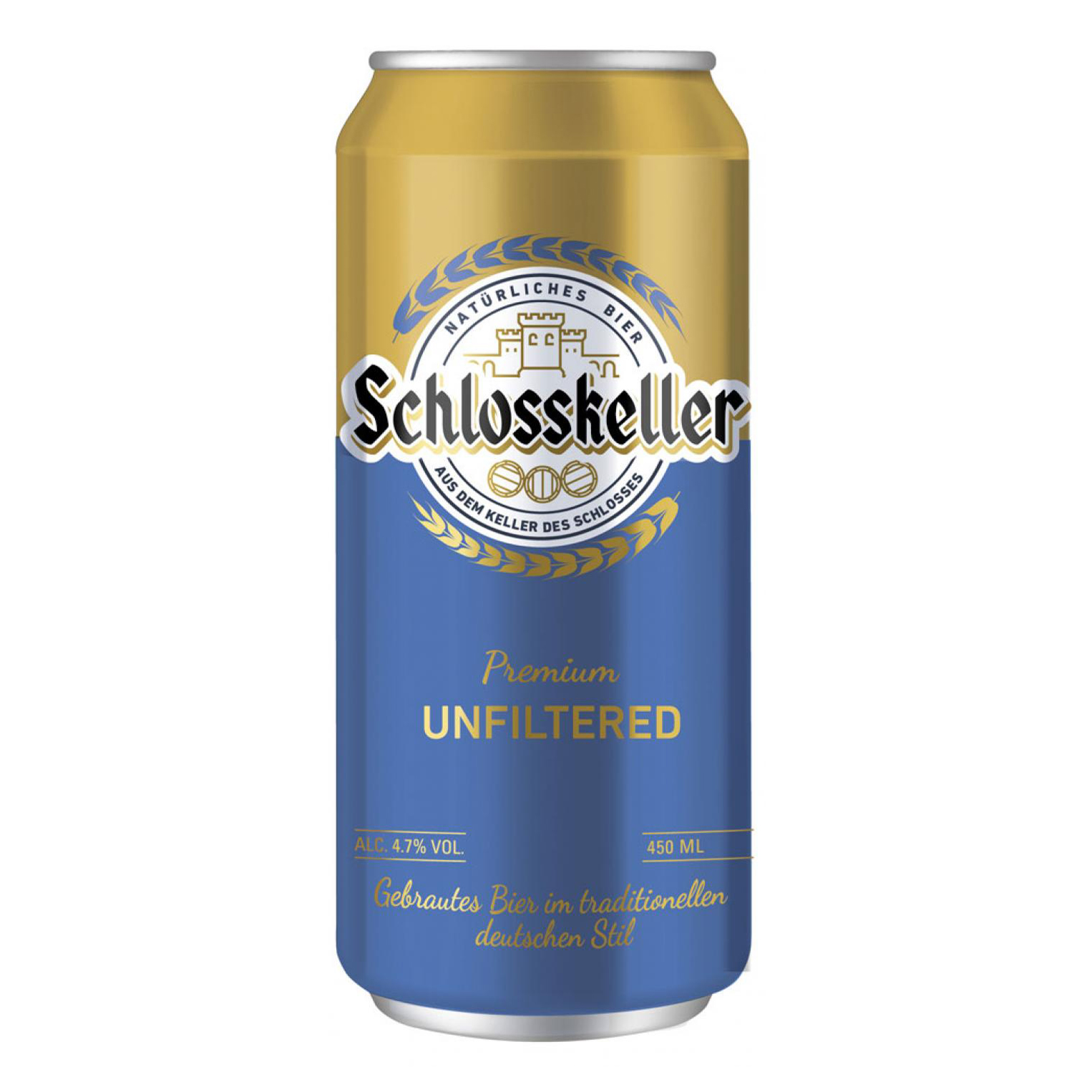 

Пиво Schlosskeller Unfiltered светлое нефильтрованное пастеризованное 4,7% 0,45 л