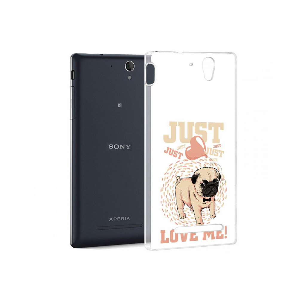 

Чехол MyPads Tocco для Sony Xperia C3 Люби меня (PT18760.251.109), Прозрачный, Tocco