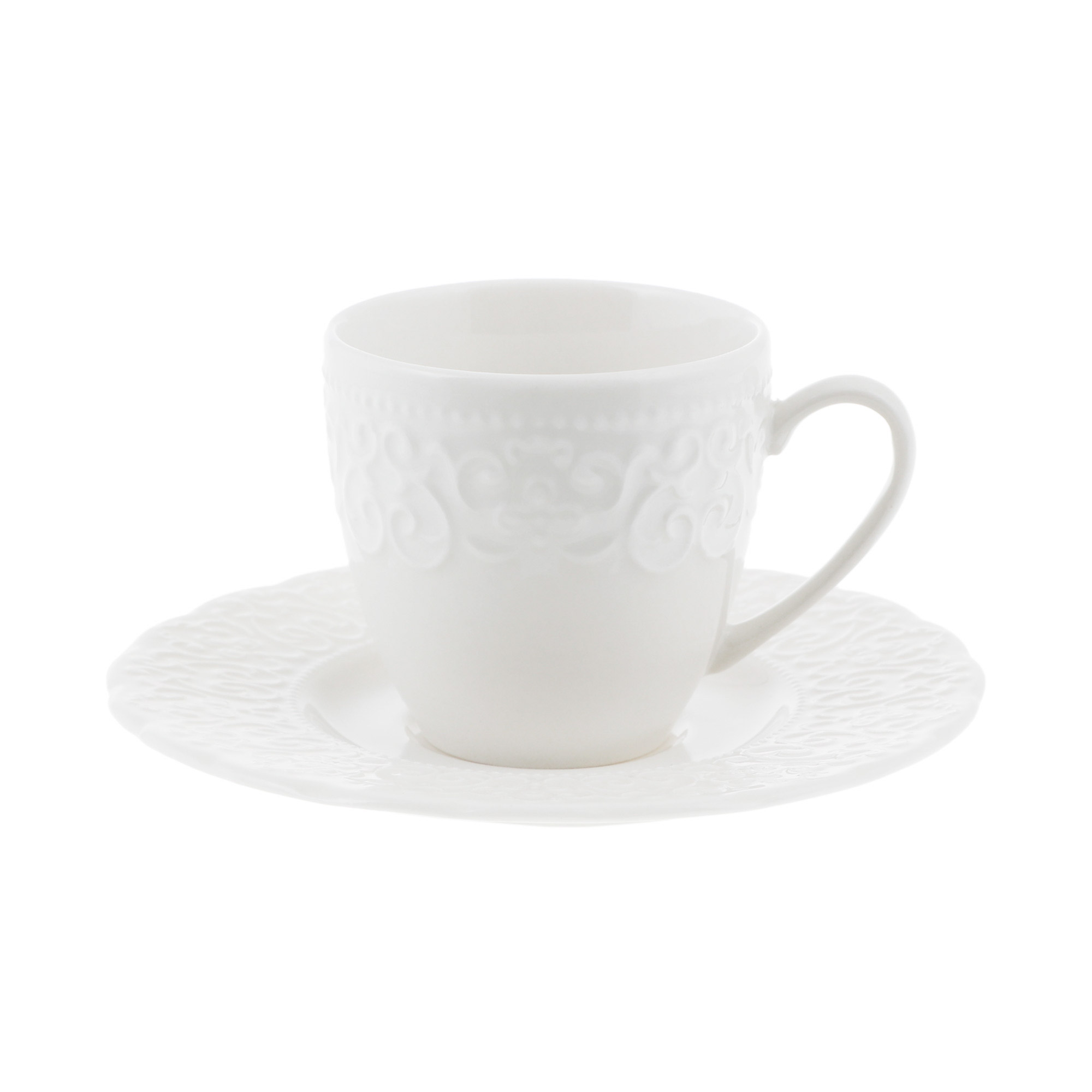 фото Чашка kutahya porselen irem кофейная с блюдцем недекорированная 100 мл kutahya porcelen