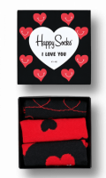 фото Набор happy socks i love you socks gift set xlov08 цв. красно-чёрный р. 36-40