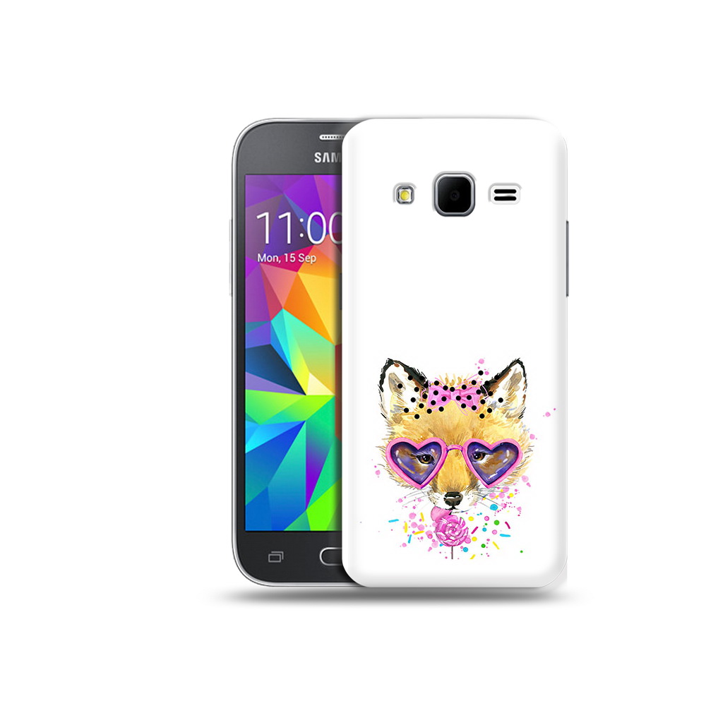 

Чехол MyPads Tocco для Samsung Galaxy Core Prime лисенок с бантиком (PT11933.566.441), Прозрачный, Tocco