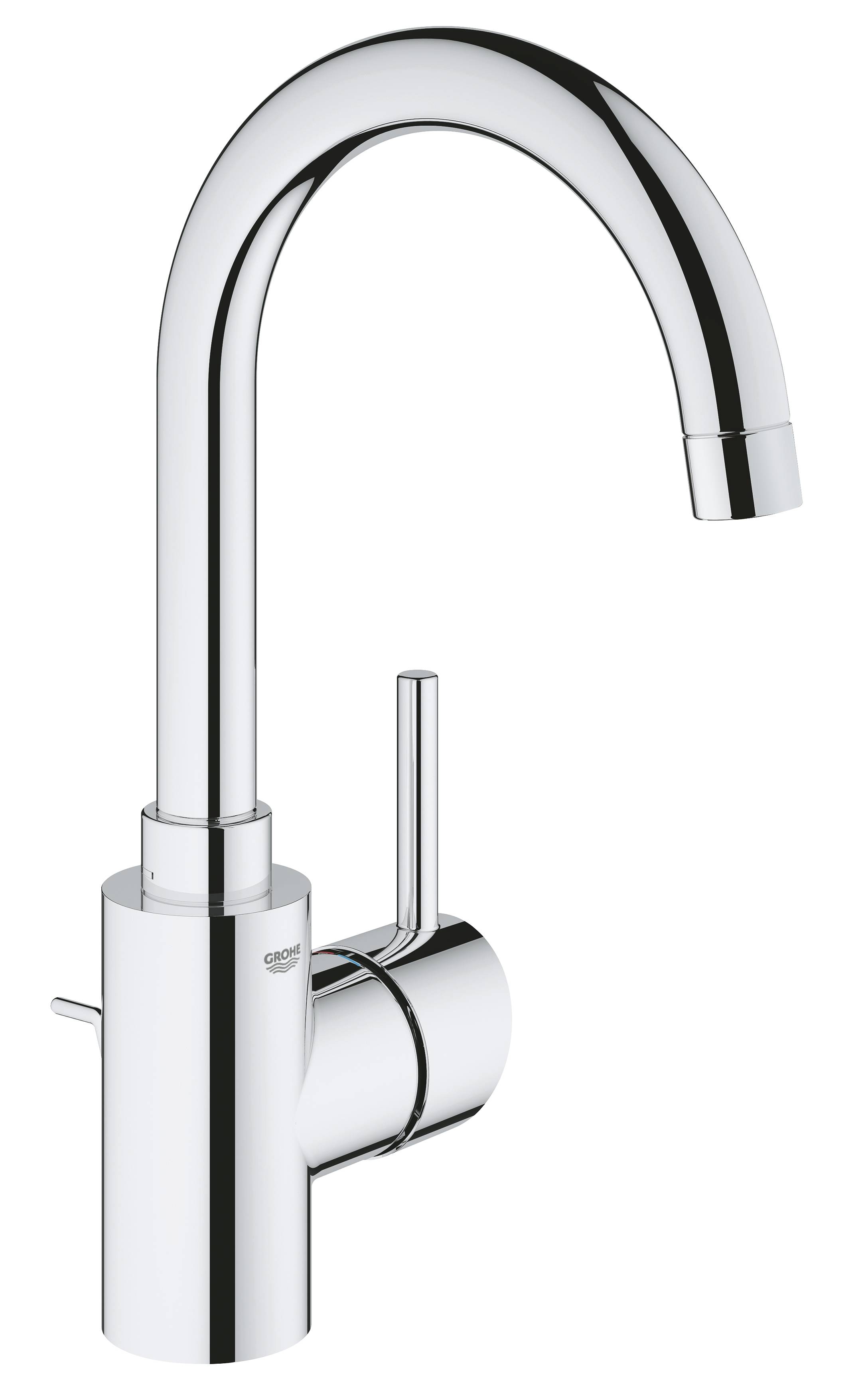 фото Смеситель для раковины grohe concetto с высоким изливом, хром (32629002)