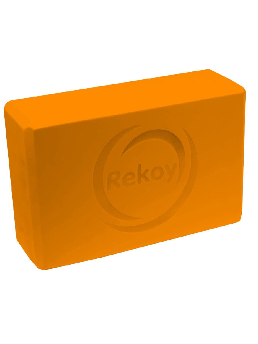 Блок для йоги Rekoy 23х15 см, оранжевый