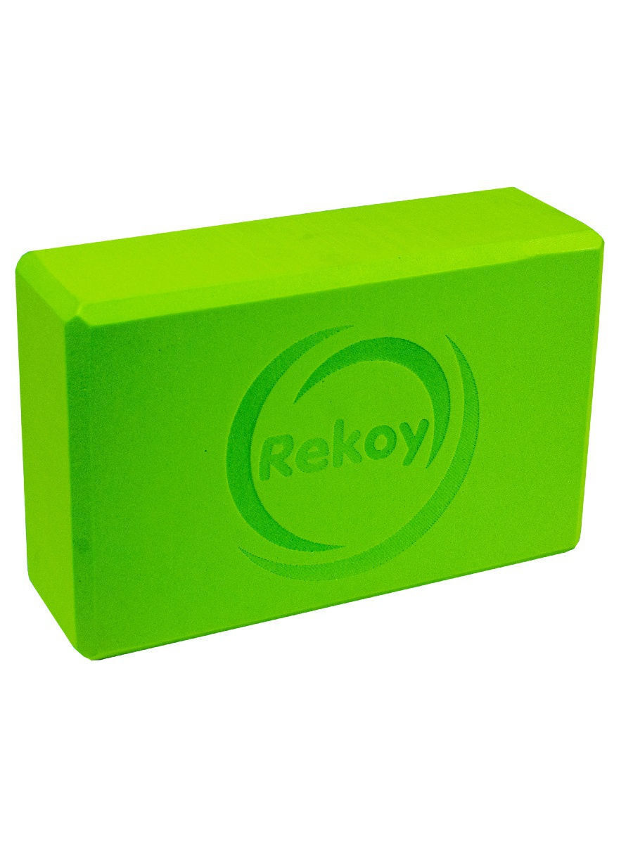 Блок для йоги Rekoy 23х15 см, зеленый