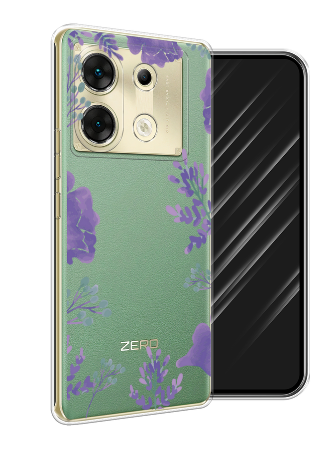 

Чехол Awog на Infinix Zero 30 5G "Сиреневая цветочная рамка", Прозрачный;фиолетовый, 3104950-1