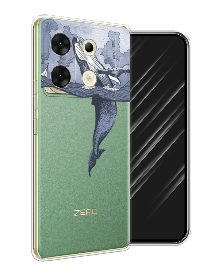 

Чехол Awog на Infinix Zero 30 5G "Два измерения", Голубой;черный;прозрачный, 3104950-1