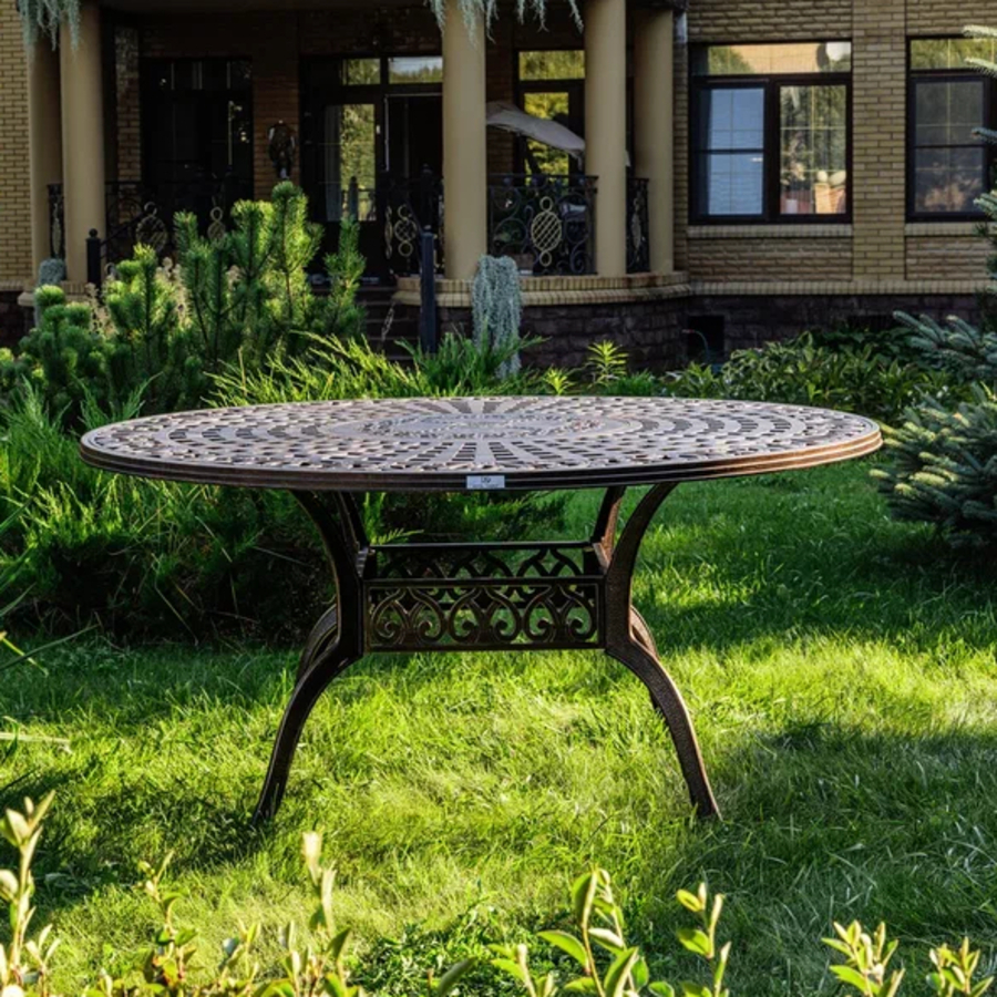 Садовый круглый обеденный стол Royal Family Wilhelm 150 см бронзовый 107910₽
