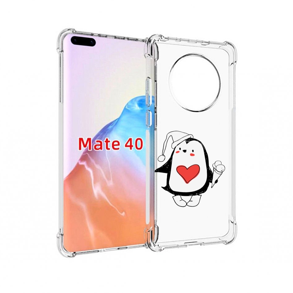 

Чехол MyPads Tocco для Huawei Mate 40 Пингвин с мороженым, Прозрачный, Tocco
