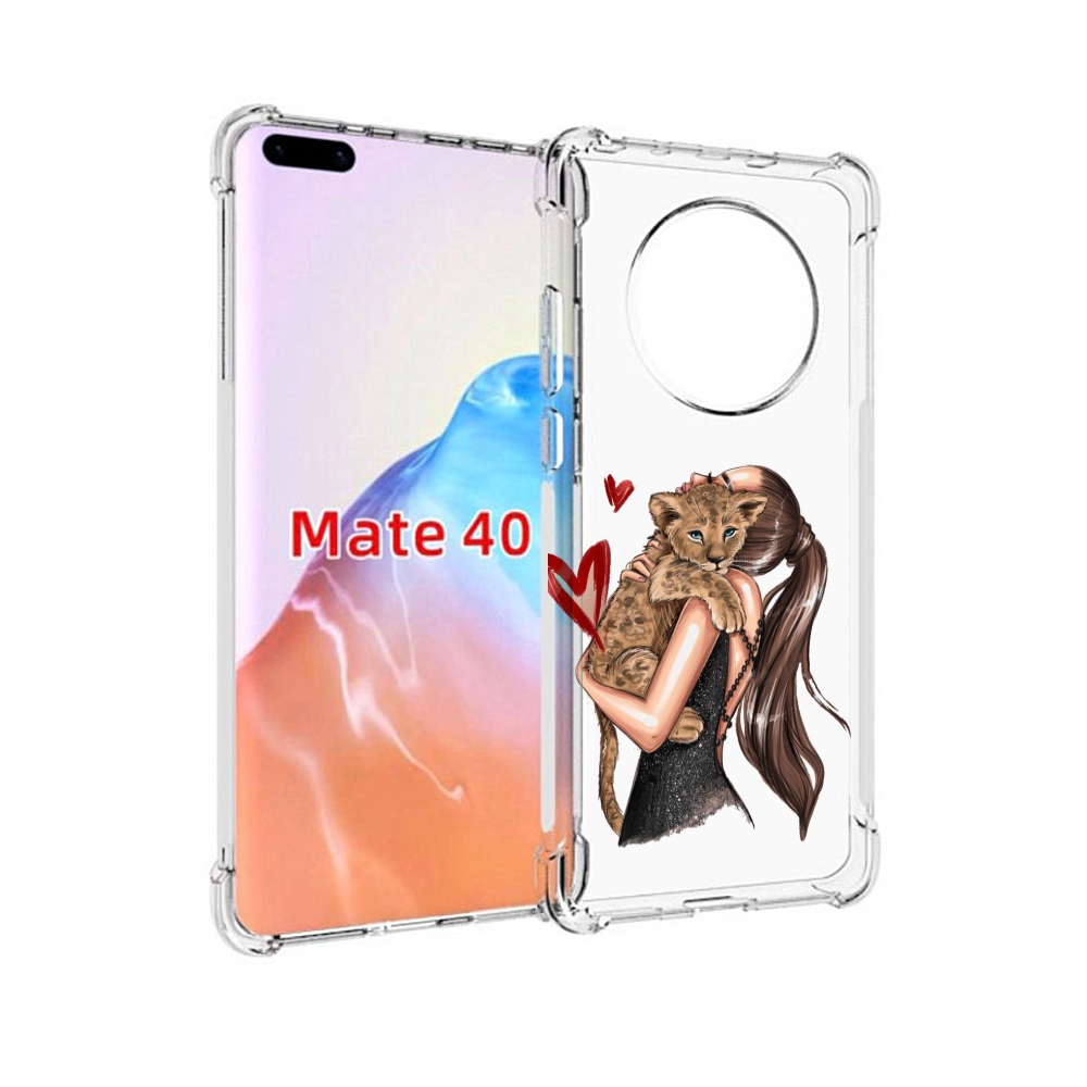 

Чехол MyPads Tocco для Huawei Mate 40 Кошачья-любовь, Прозрачный, Tocco