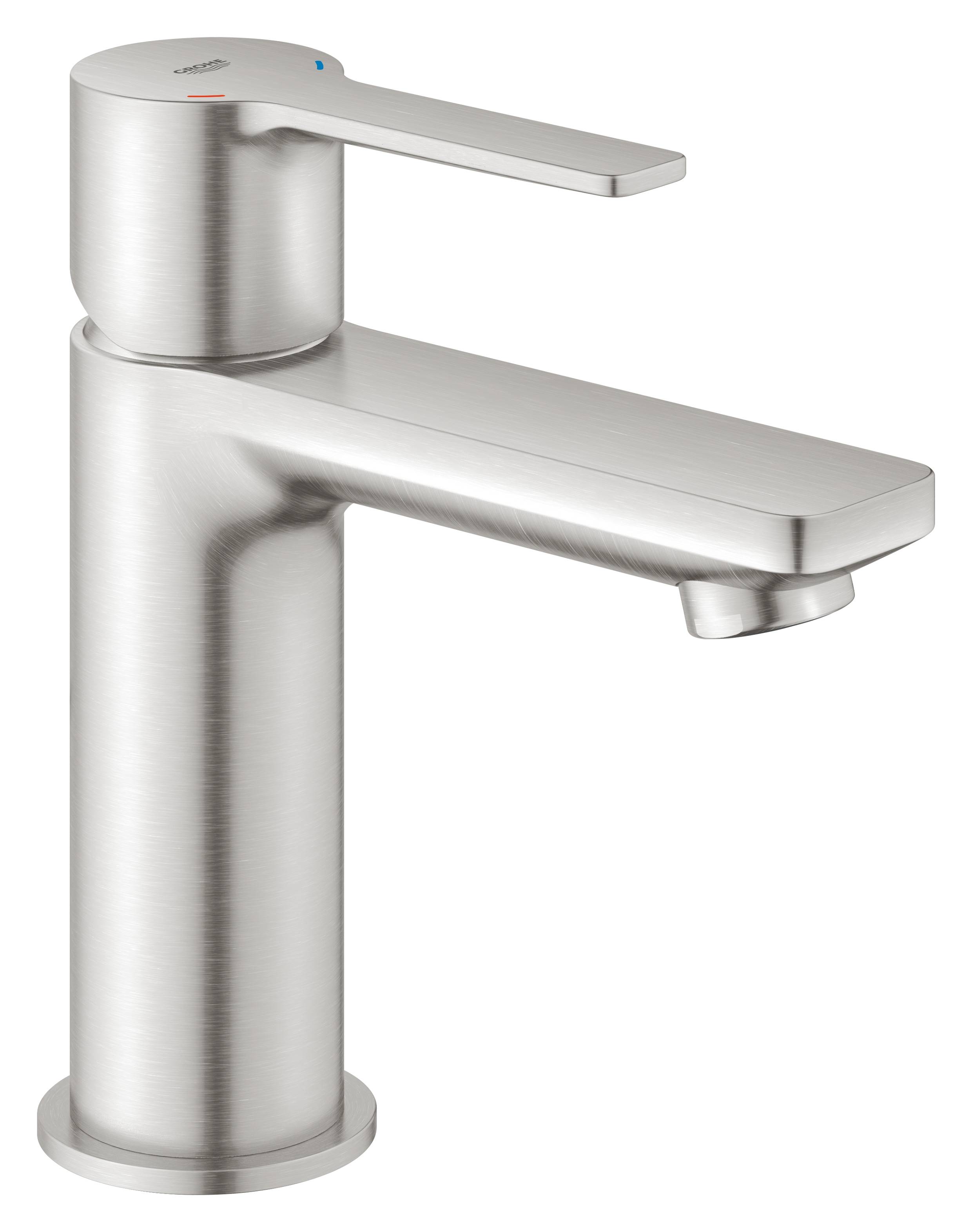 фото Смеситель для раковины grohe lineare new с донным клапаном, суперсталь (23791dc1)