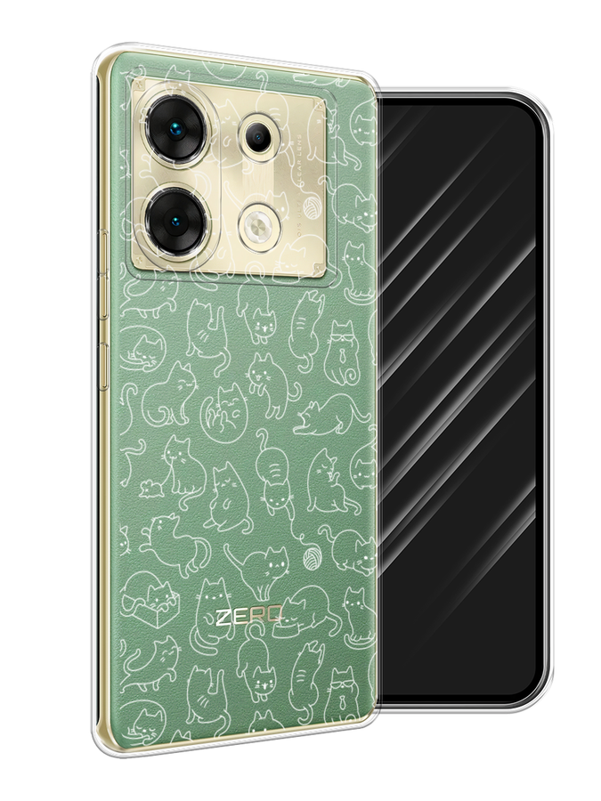 

Чехол Awog на Infinix Zero 30 5G "Шкодливые котики", Прозрачный;бежевый, 3104950-1