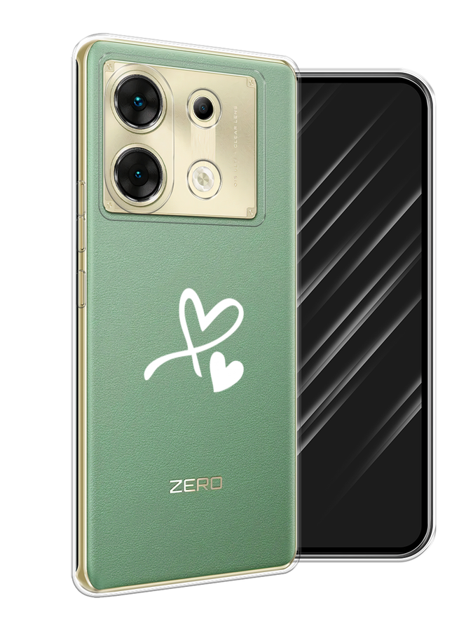 

Чехол Awog на Infinix Zero 30 5G "Сердечко минимализм", Белый, 3104950-1