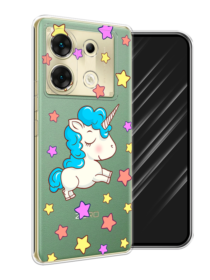 

Чехол Awog на Infinix Zero 30 5G "Звездный единорог", Голубой;фиолетовый;желтый, 3104950-1