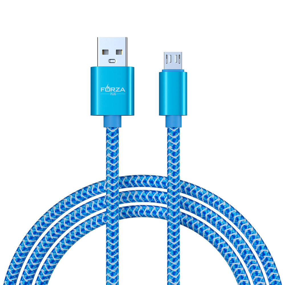 Кабель Forza USB - USB Type-C 1 м, голубой