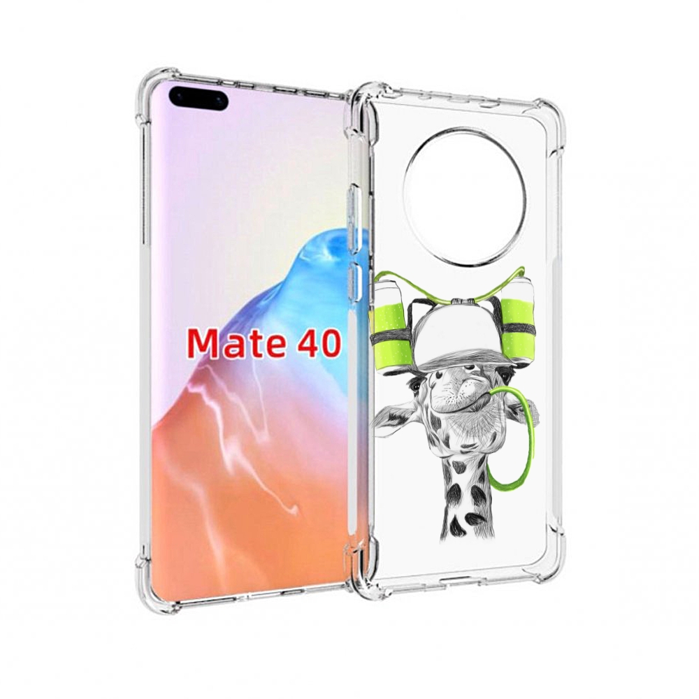 

Чехол MyPads Tocco для Huawei Mate 40 Жираф, Прозрачный, Tocco