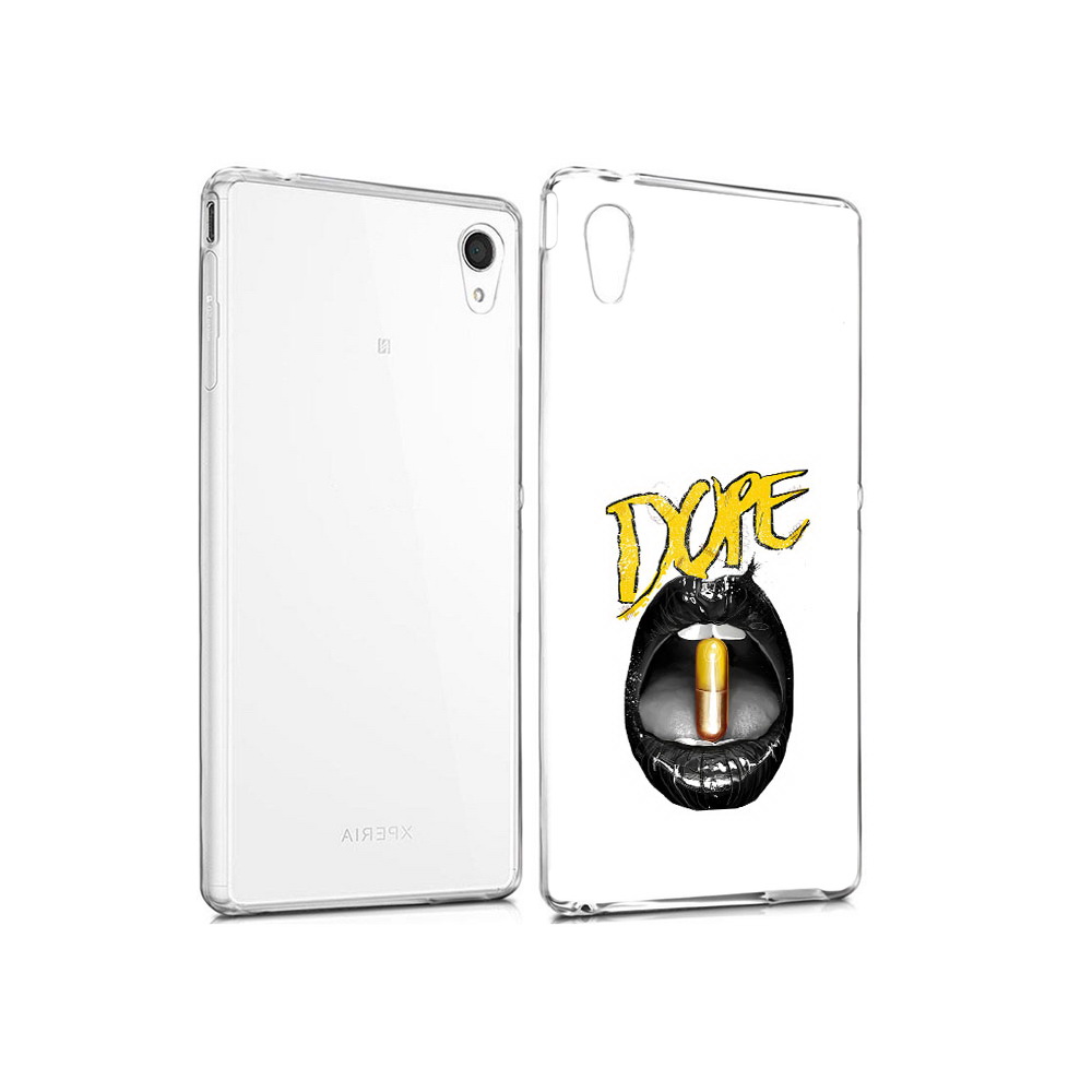

Чехол MyPads Tocco для Sony Xperia M4 Aqua губы (PT41841.249.303), Прозрачный, Tocco