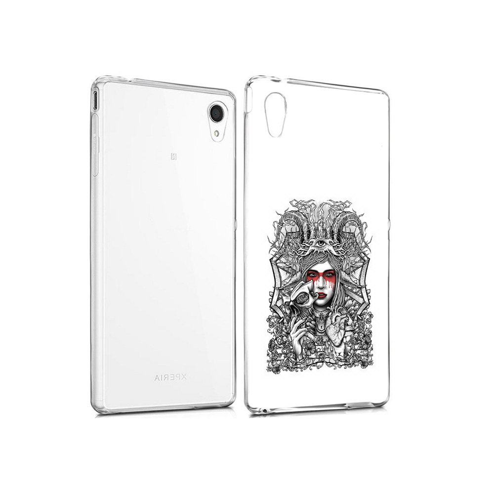 

Чехол MyPads Tocco для Sony Xperia M4 Aqua грусная девушка (PT41841.249.302), Прозрачный, Tocco