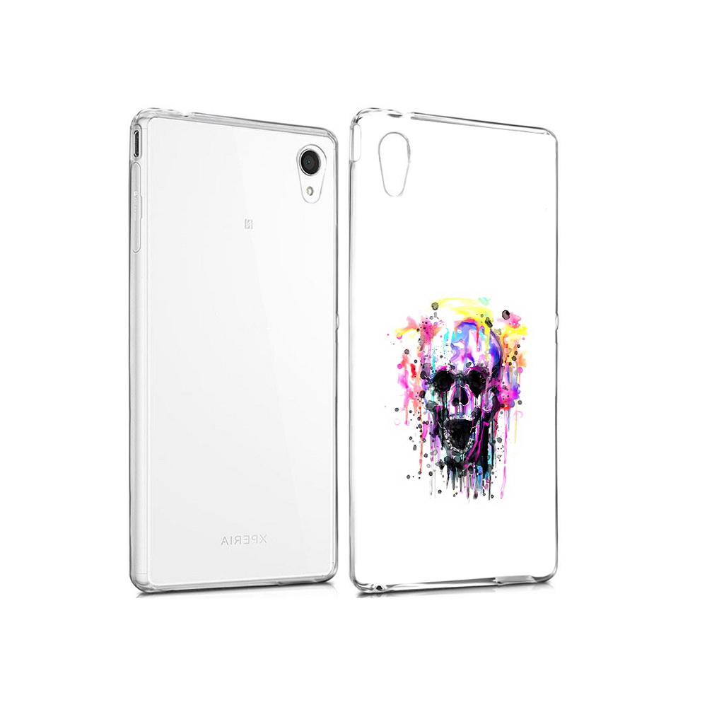 

Чехол MyPads Tocco для Sony Xperia M4 Aqua граффити череп (PT41841.249.298), Прозрачный, Tocco