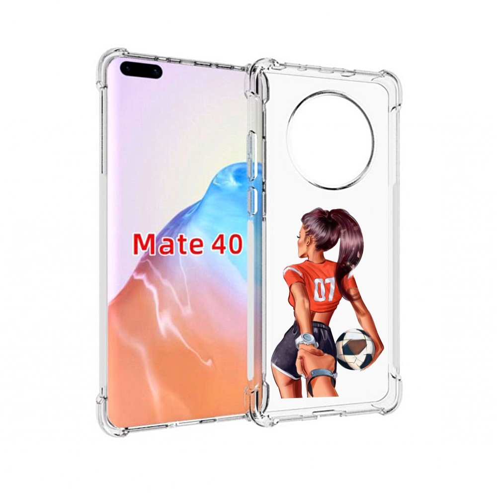 

Чехол MyPads Tocco для Huawei Mate 40 Девушка-футболистка женский, Прозрачный, Tocco