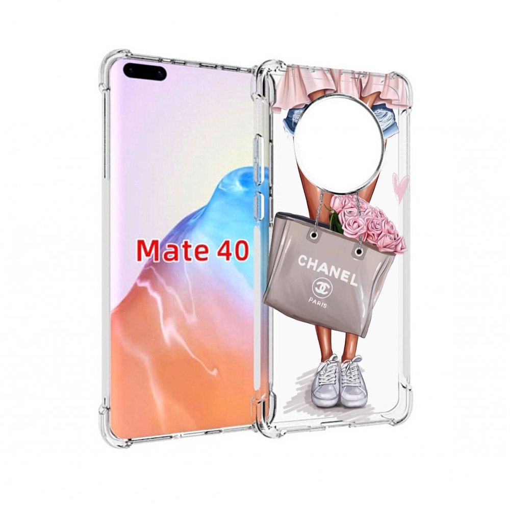 Чехол MyPads Tocco для Huawei Mate 40 Девушка-с-сумкой женский