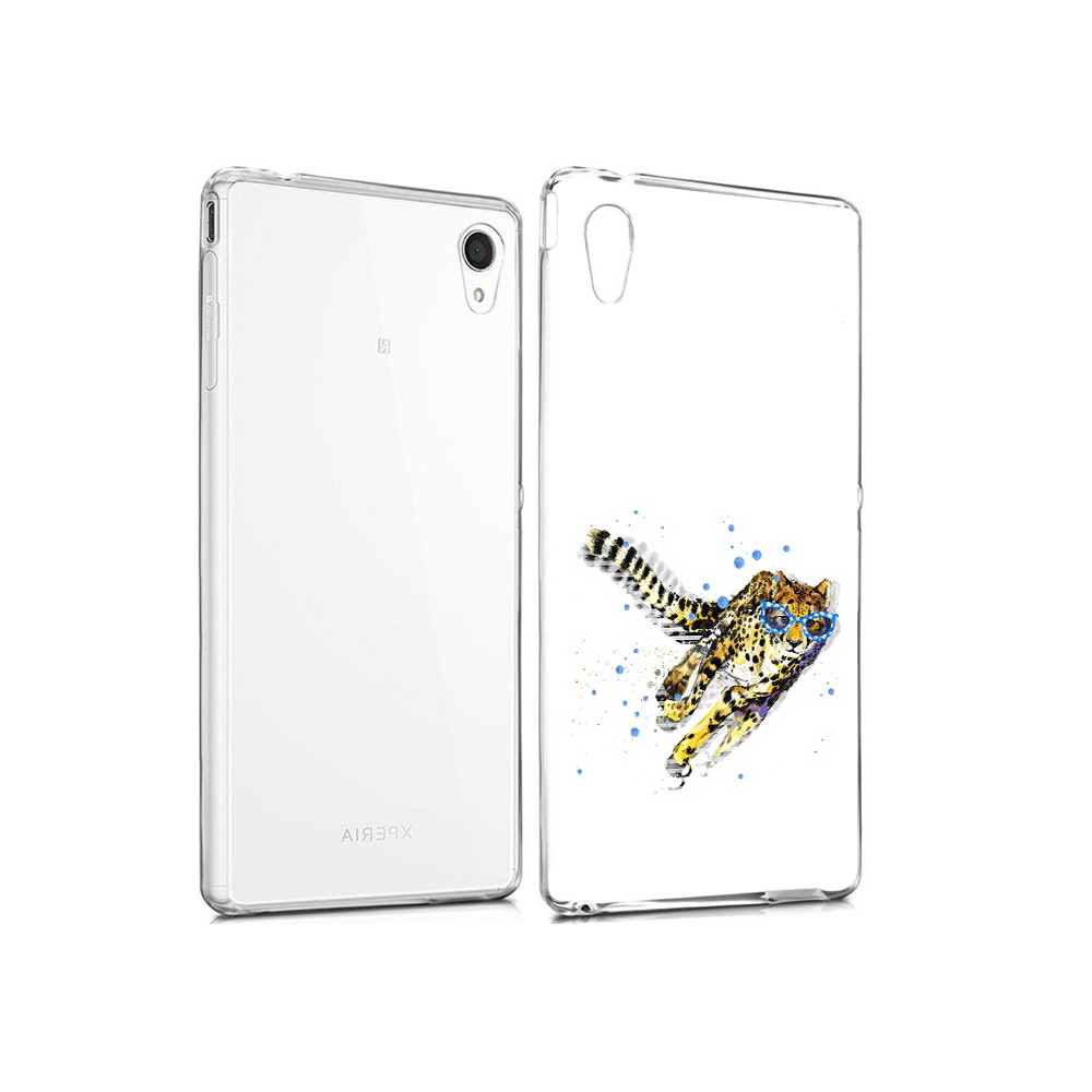 

Чехол MyPads Tocco для Sony Xperia M4 Aqua гепард в очках (PT41841.249.287), Прозрачный, Tocco