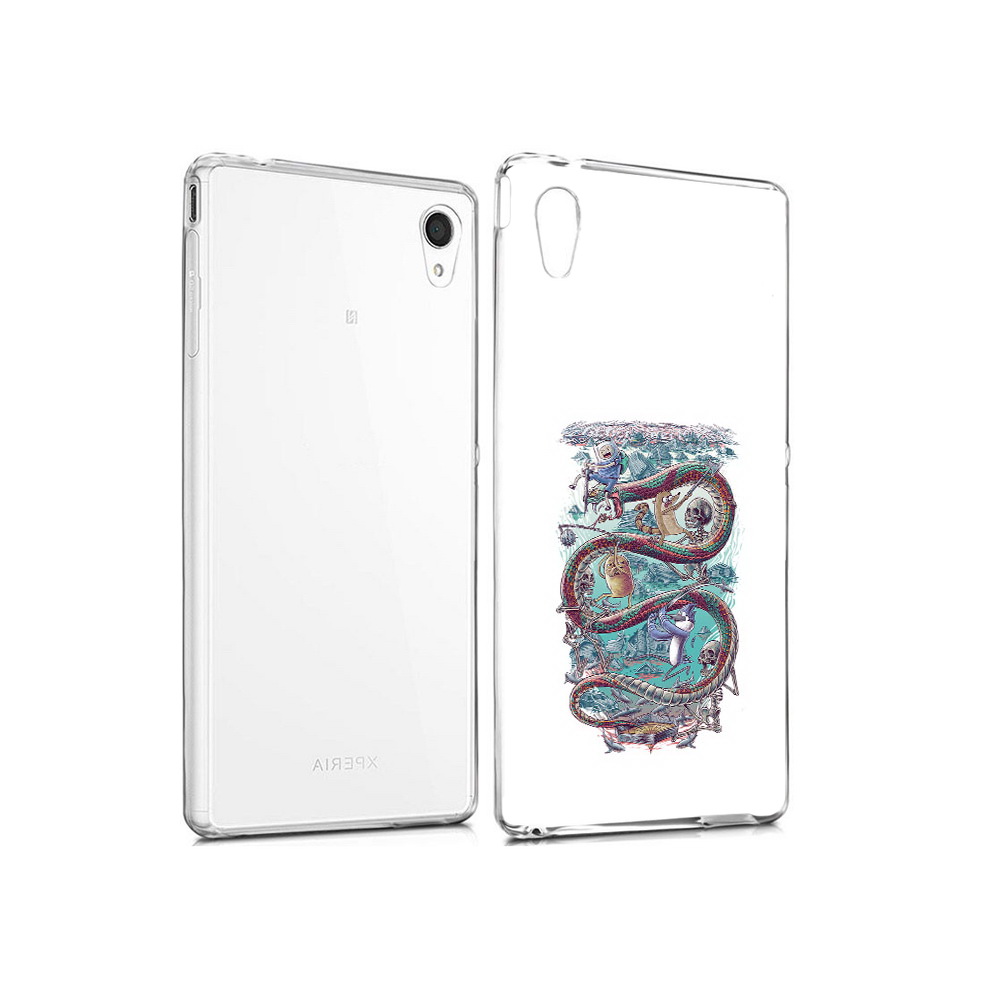 

Чехол MyPads Tocco для Sony Xperia M4 Aqua время приключений страшилка (PT41841.249.280), Прозрачный, Tocco