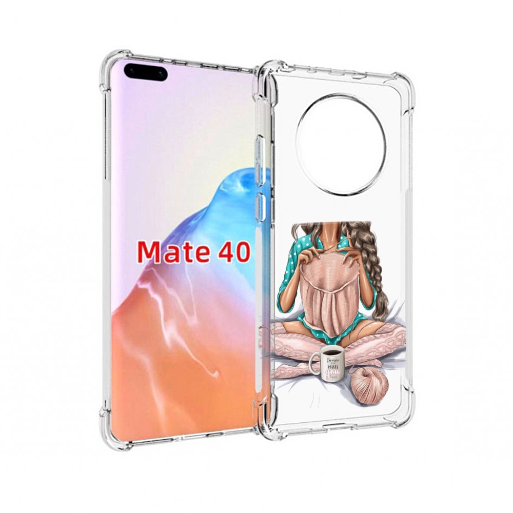 

Чехол MyPads Tocco для Huawei Mate 40 Девушка-вяжет женский, Прозрачный, Tocco