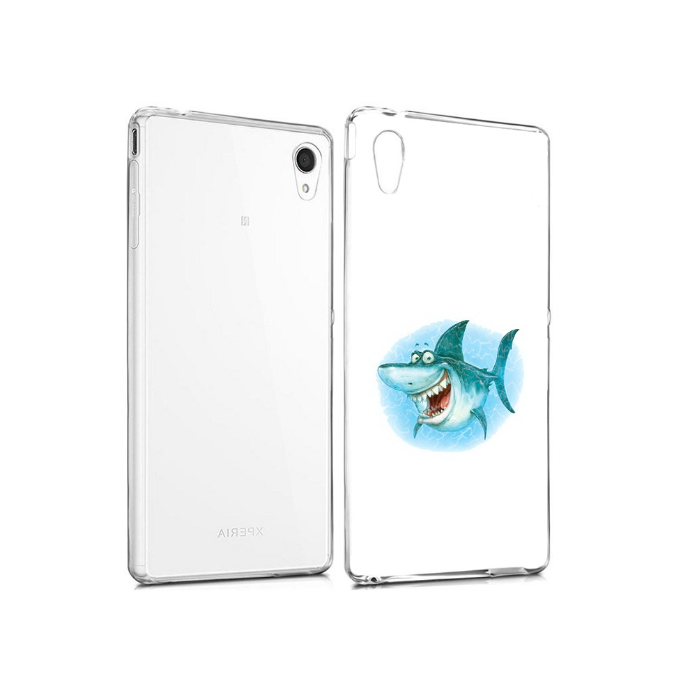 

Чехол MyPads Tocco для Sony Xperia M4 Aqua веселая акула (PT41841.249.261), Прозрачный, Tocco