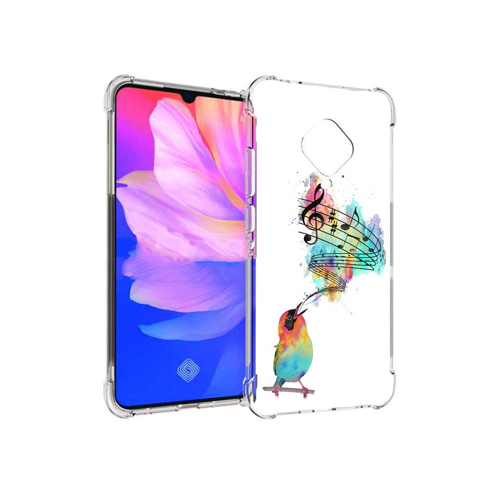 

Чехол MyPads Tocco для Vivo V17 певчая птичка (PT147343.378.536), Прозрачный, Tocco