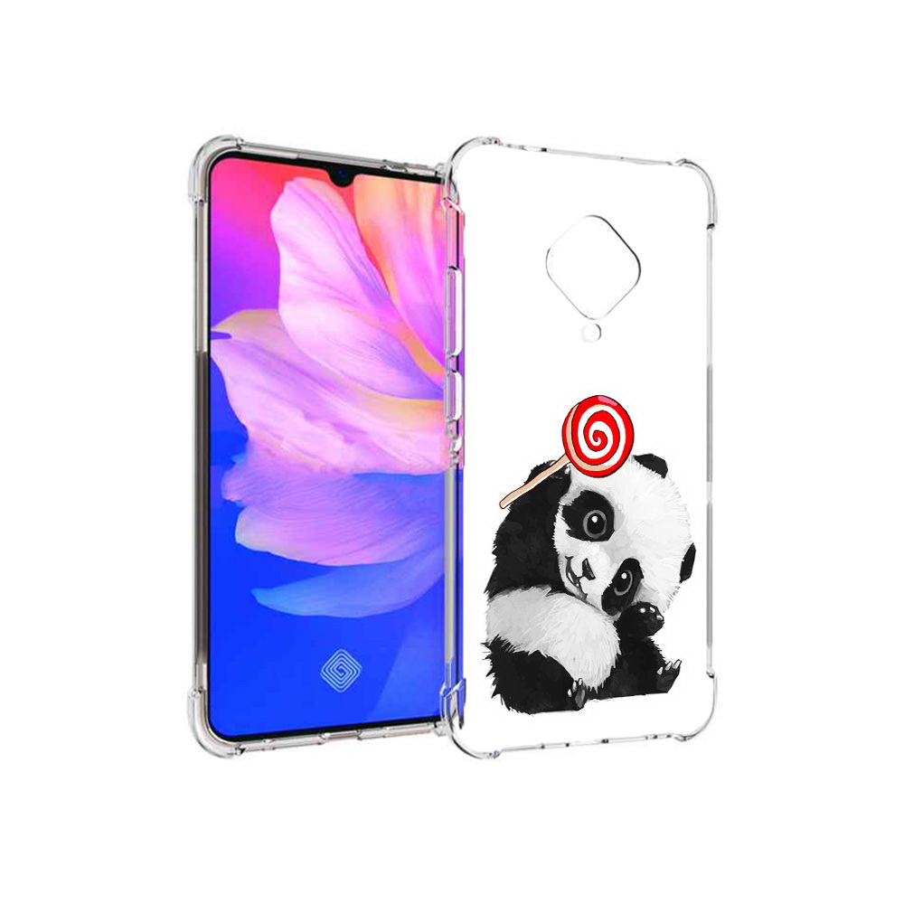 

Чехол MyPads Tocco для Vivo V17 панда с леденцом (PT147343.378.534), Прозрачный, Tocco