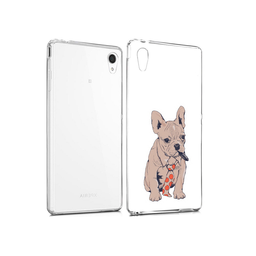 

Чехол MyPads Tocco для Sony Xperia M4 Aqua бульдог с сигарой (PT41841.249.250), Прозрачный, Tocco